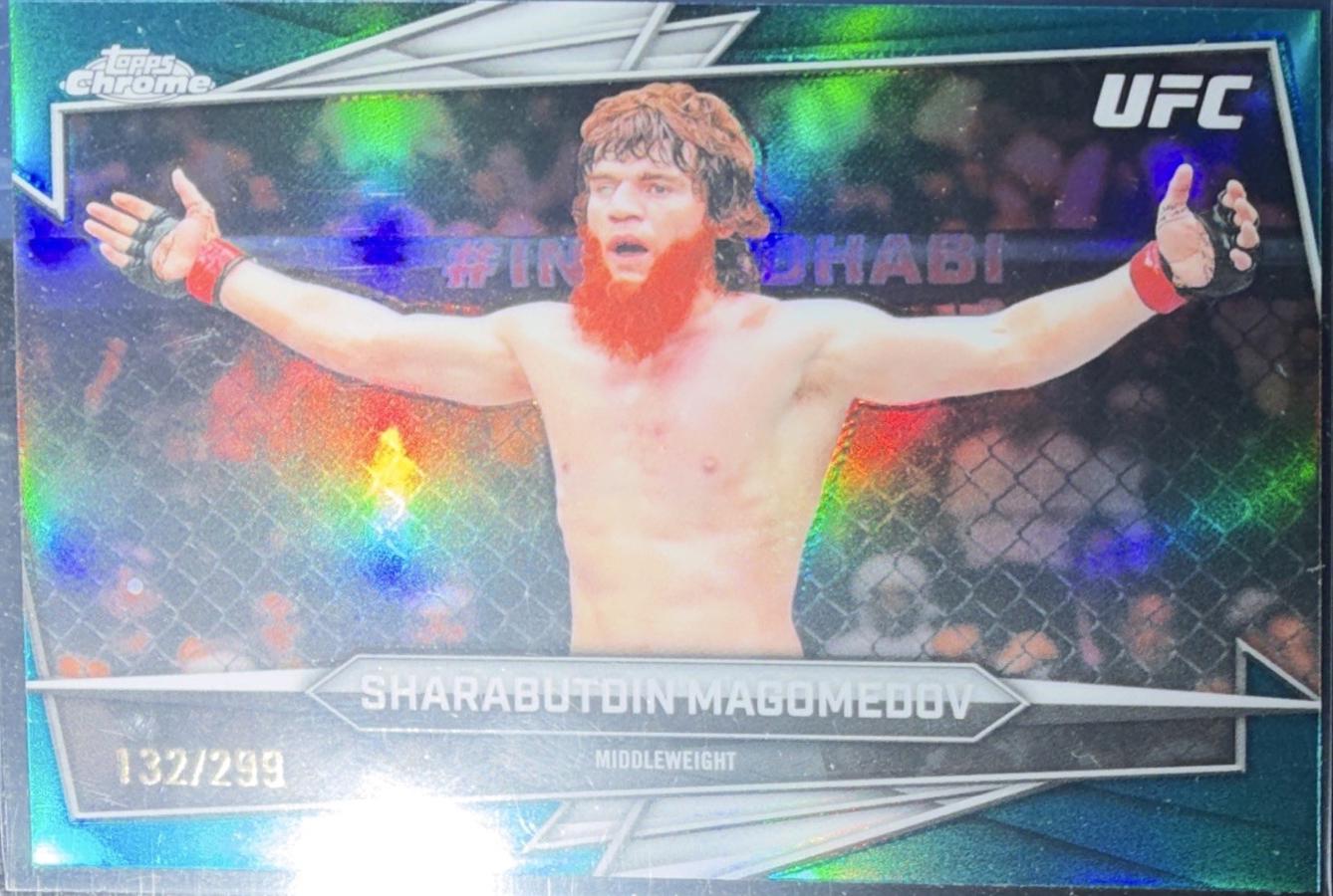 Shara Magomedov 2026 Topps Chrome UFC Base #21 Teal Refractor