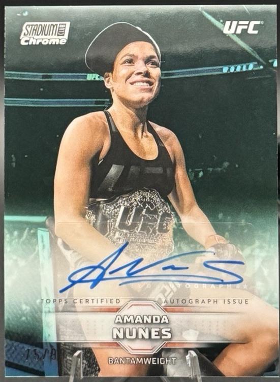 Amanda Nunes 2026 Topps Stadium Club UFC Chrome Autographs #CAV-ANS Orange Refractor