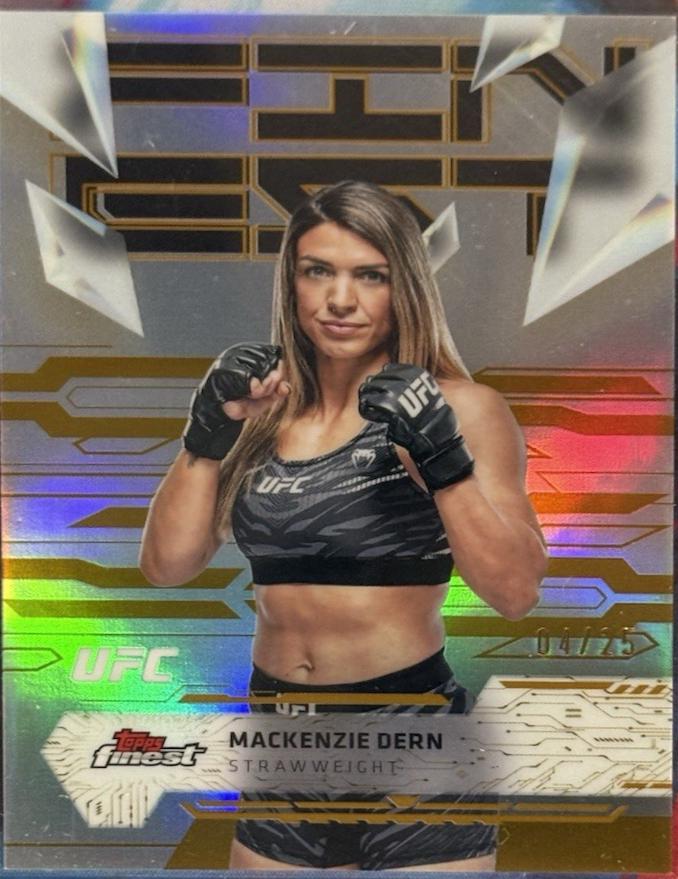 Mackenzie Dern 2025 Topps Finest UFC Base Uncommon #155 Gold Refractor