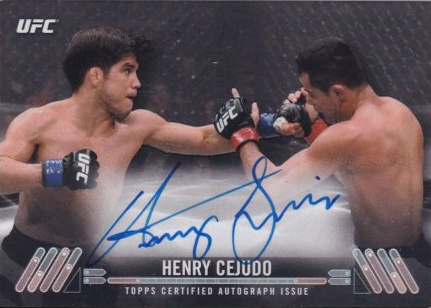 Henry Cejudo 2017 Topps UFC Knockout Knockout Autographs #KA-HC Blue