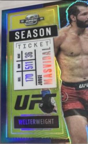 Jorge Masvidal 2021 Panini Chronicles UFC Base Contenders Optic Season Ticket #263 Blue