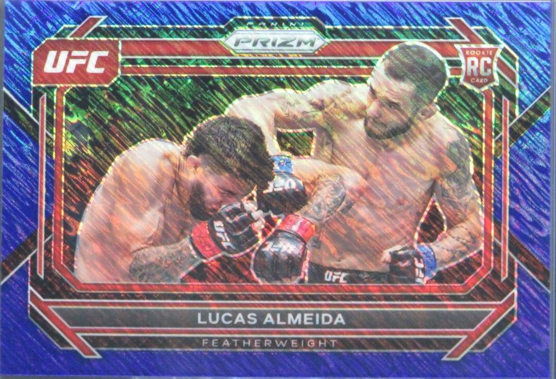 Lucas Almeida 2023 Panini Prizm UFC Base #75 Blue Shimmer