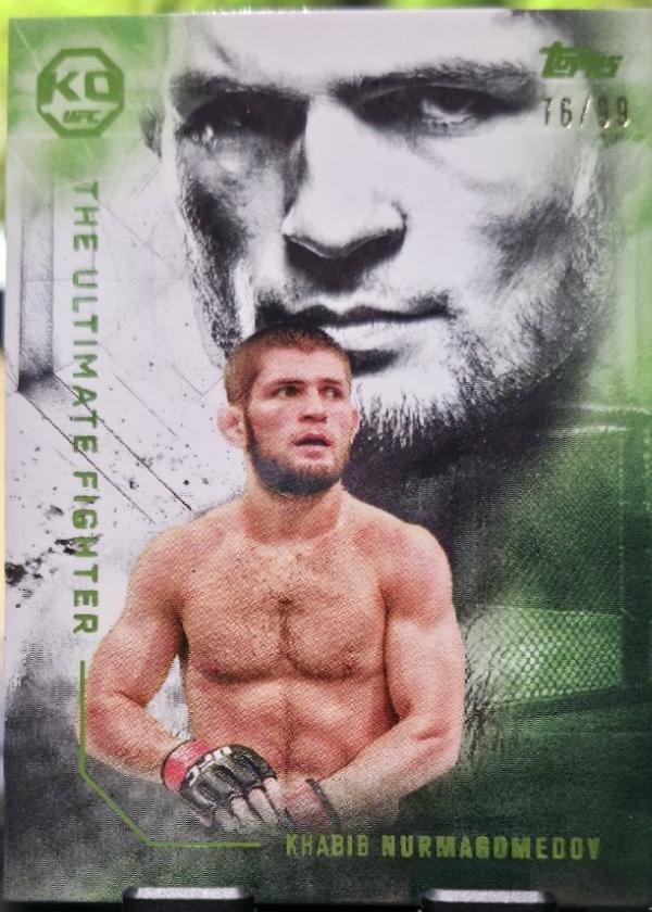 Khabib Nurmagomedov 2025 Topps Knockout UFC The Ultimate Fighter #UF-15 Lime Green