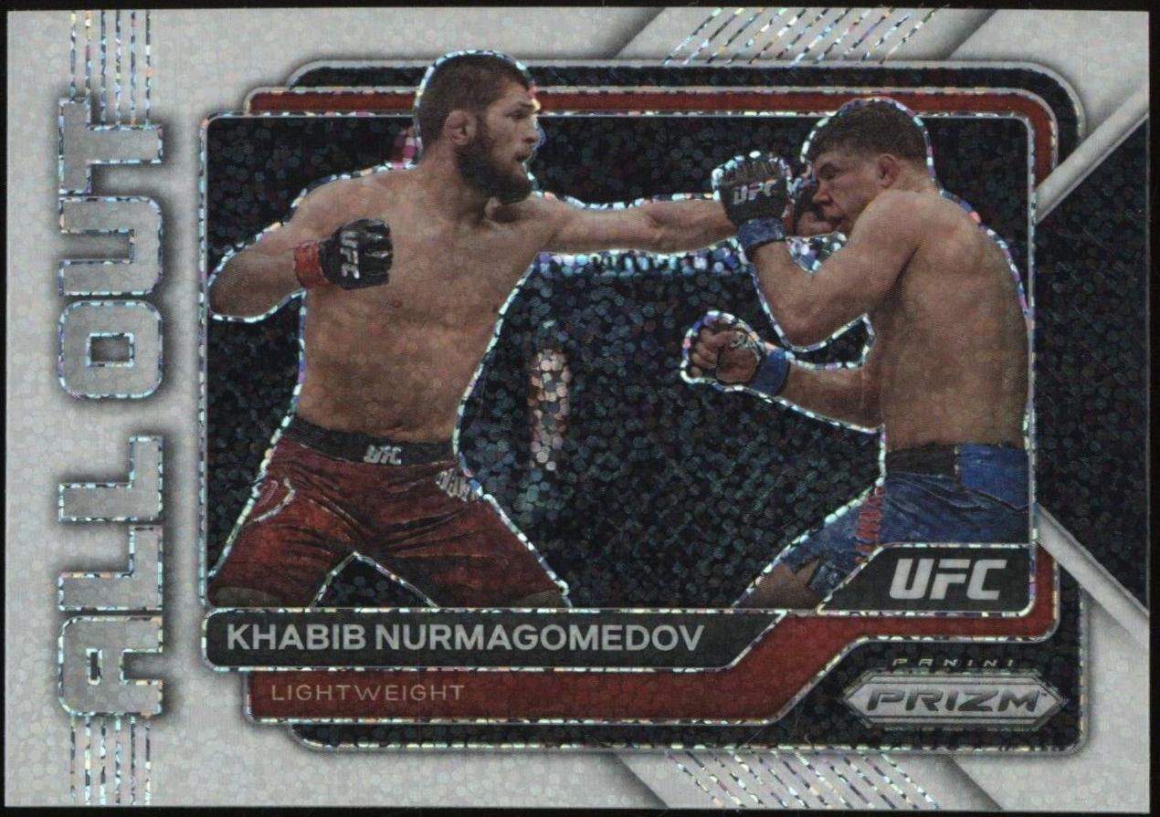 Khabib Nurmagomedov 2023 Panini Prizm UFC All Out #27 White Sparkle