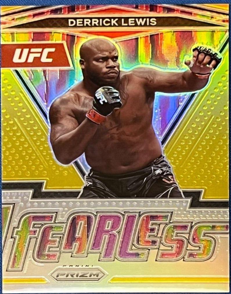 Derrick Lewis 2022 Panini Prizm UFC Fearless #20 Gold