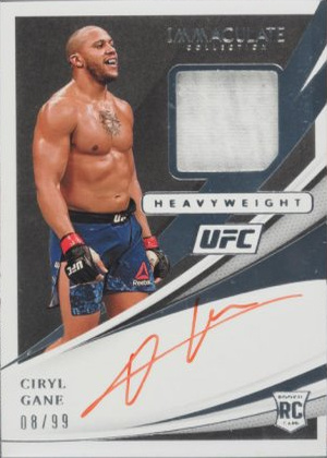 Ciryl Gane 2021 Panini Immaculate UFC Rookie Memorabilia Autographs #103 Platinum