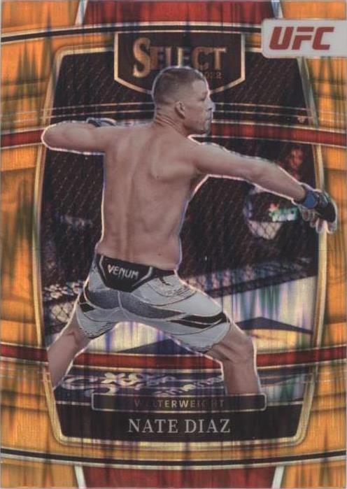 Nate Diaz 2022 Panini Select UFC Concourse #54 Orange Flash