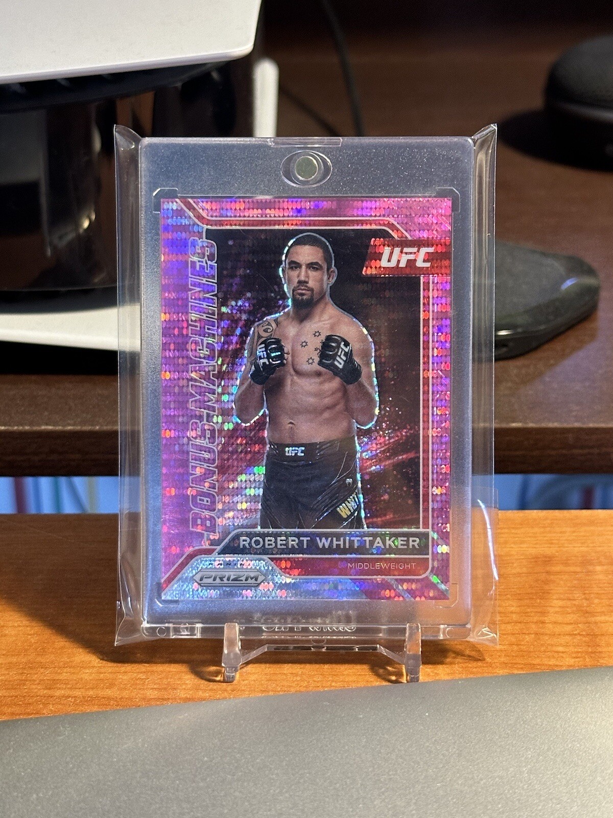 Robert Whittaker 2022 Panini Prizm UFC Bonus Machines #3 Pink Pulsar
