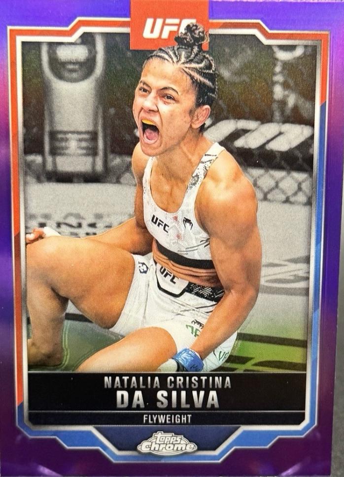 Natalia Silva 2025 Topps Chrome UFC Base #82 Purple Refractor
