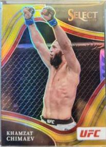 Khamzat Chimaev 2022 Panini Select UFC Octagonside #277 Gold