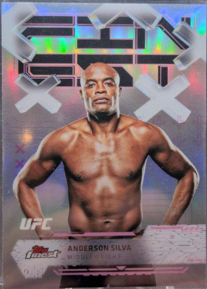 Anderson Silva 2025 Topps Finest UFC Base Common #59 Refractor