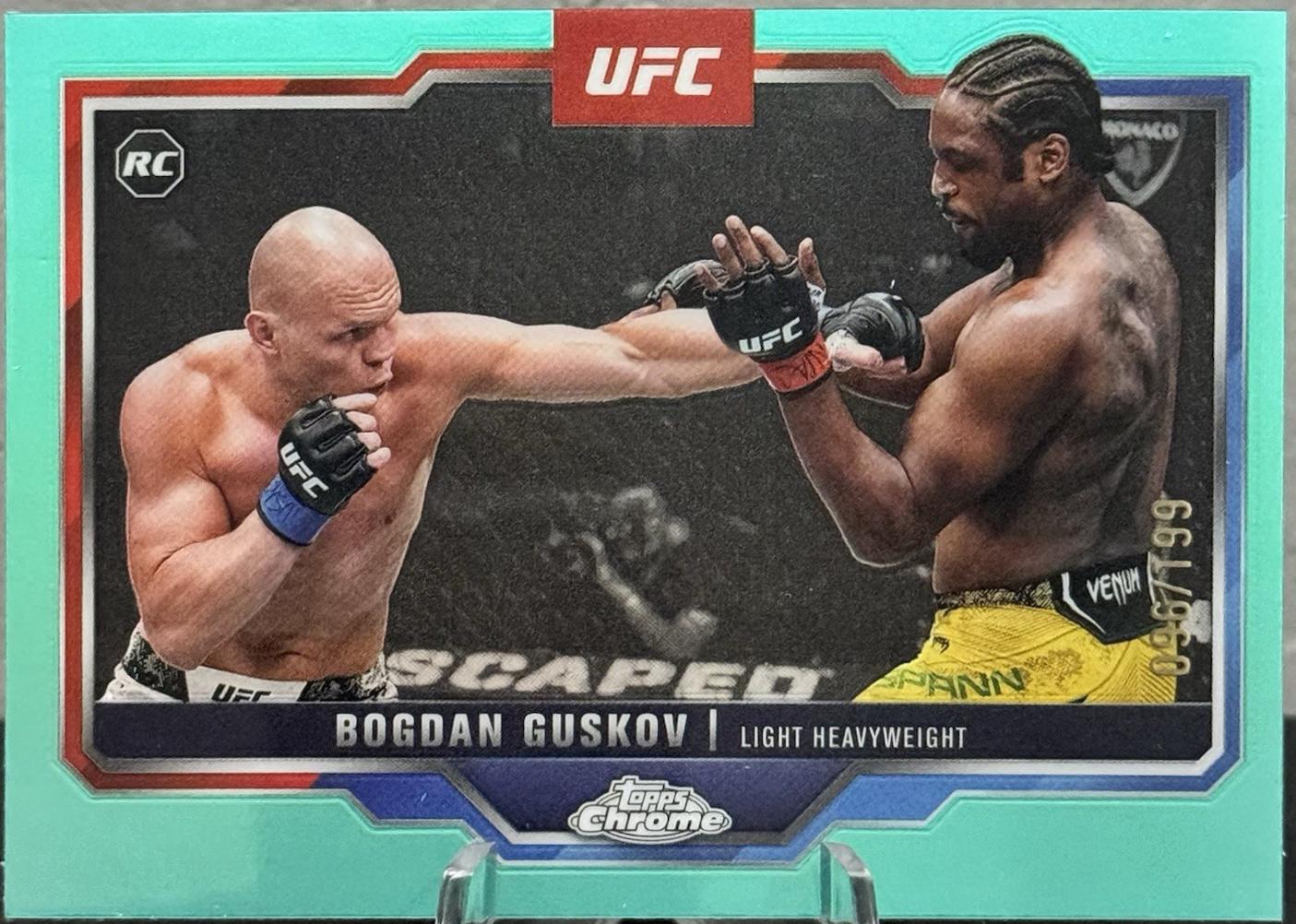 Bogdan Guskov 2025 Topps Chrome UFC Base #115 Aqua Refractor