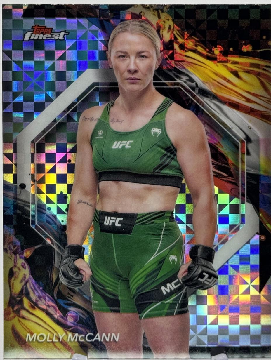 Molly McCann 2024 Topps Finest UFC Base Uncommon #111 Checkerboard Refractor