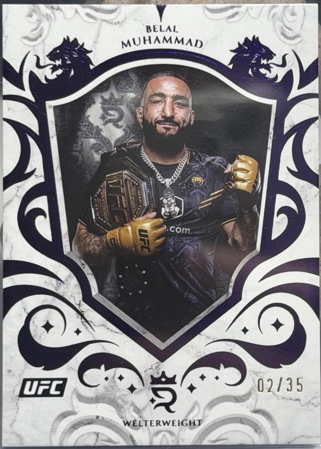 Belal Muhammad 2025 Topps Royalty UFC Base #37 Purple
