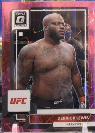 Derrick Lewis 2023 Panini Donruss Optic UFC Base #52 Pink Velocity