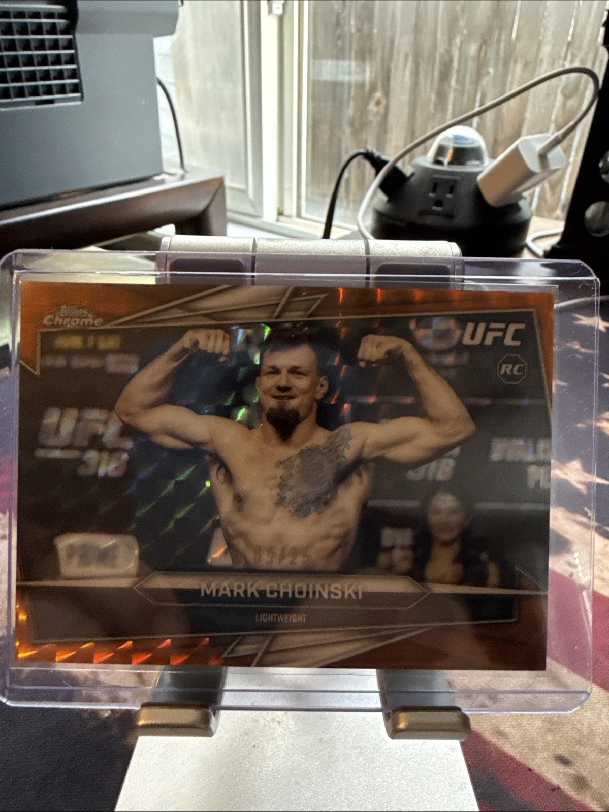 Mark Choinski 2026 Topps Chrome UFC Base #102 Orange Geometric Refractor