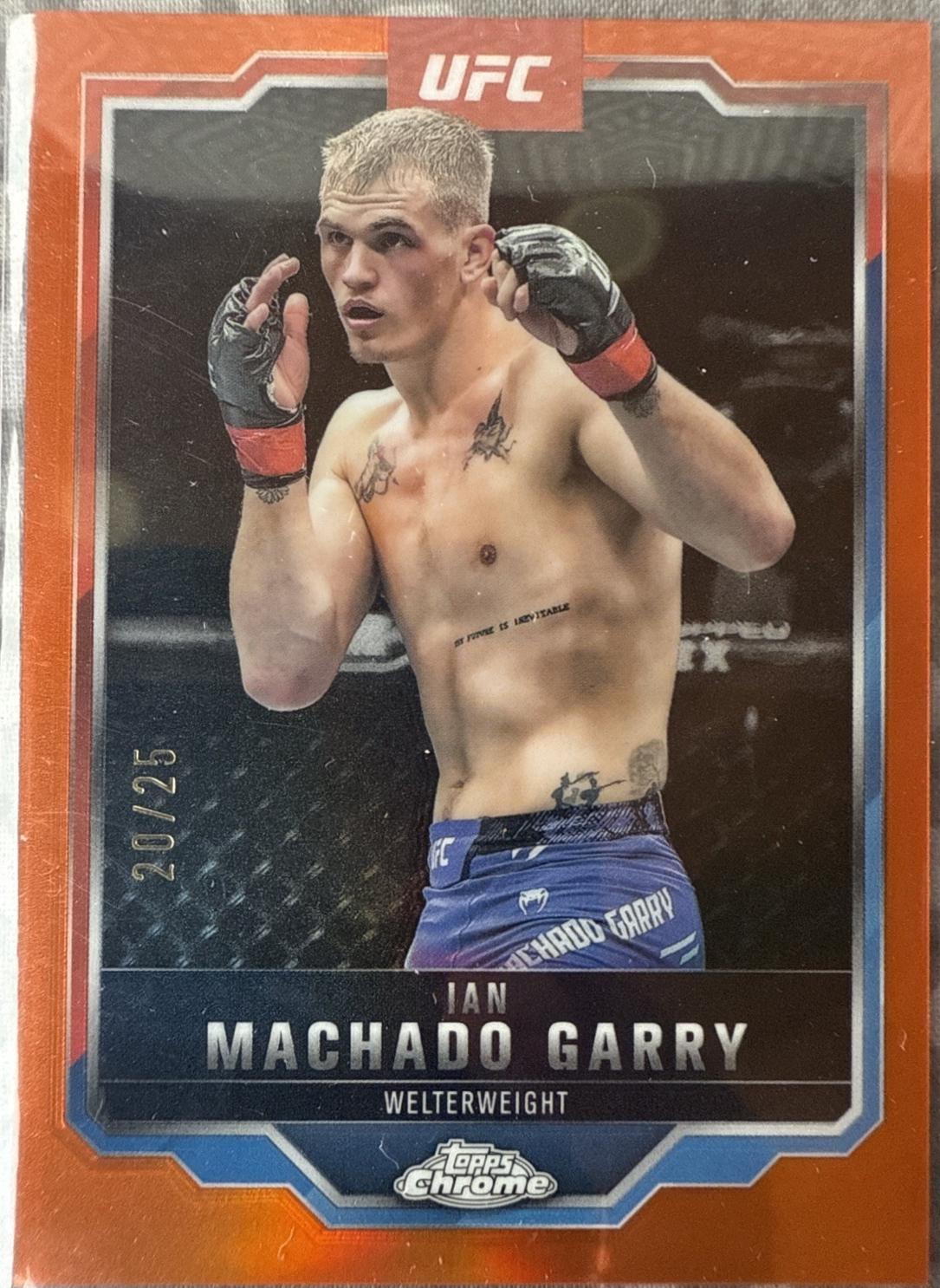 Ian Machado Garry 2025 Topps Chrome UFC Base #163 Orange Refractor