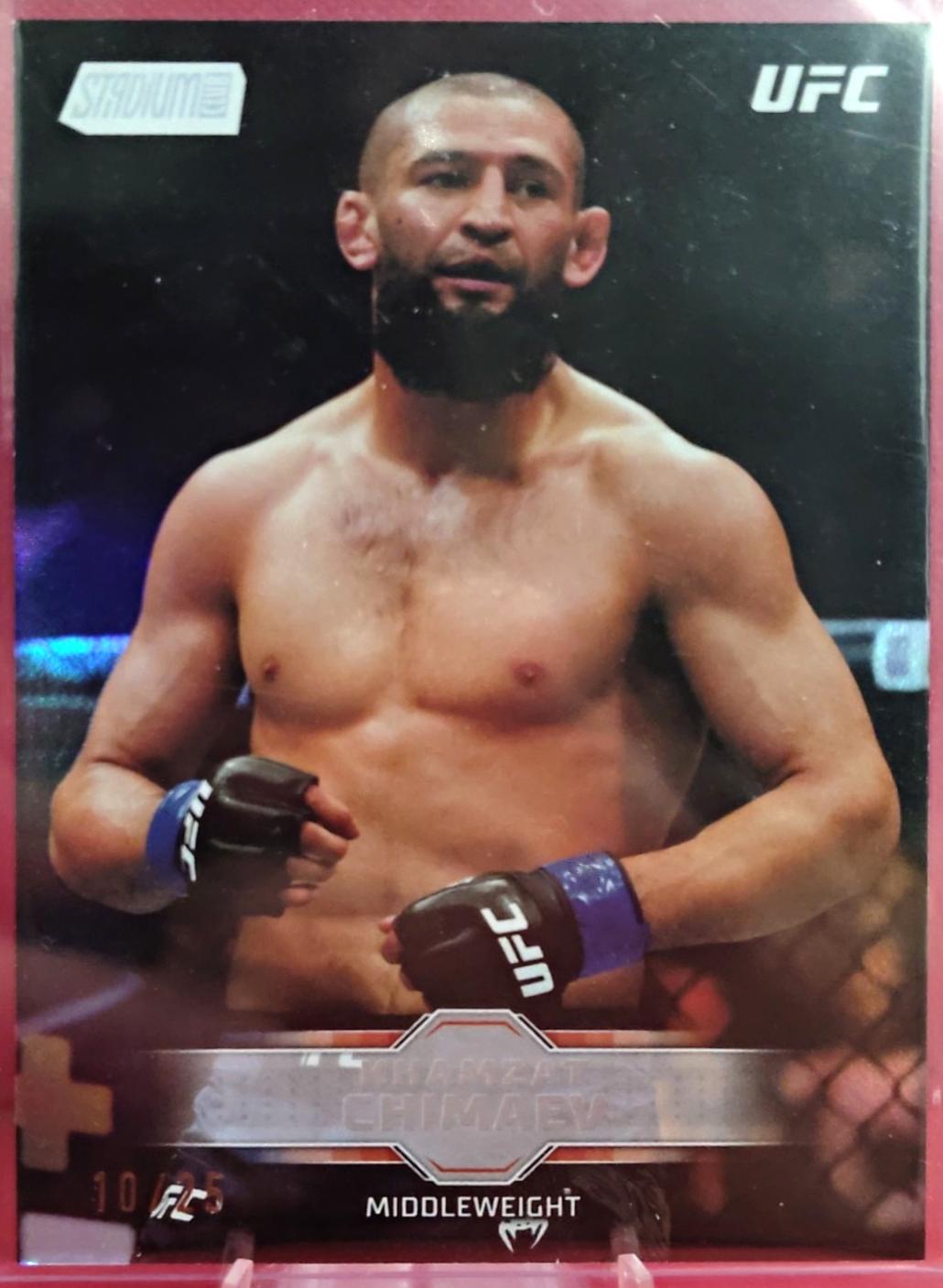Khamzat Chimaev 2026 Topps Stadium Club UFC Base #10 Rainbow Foilboard