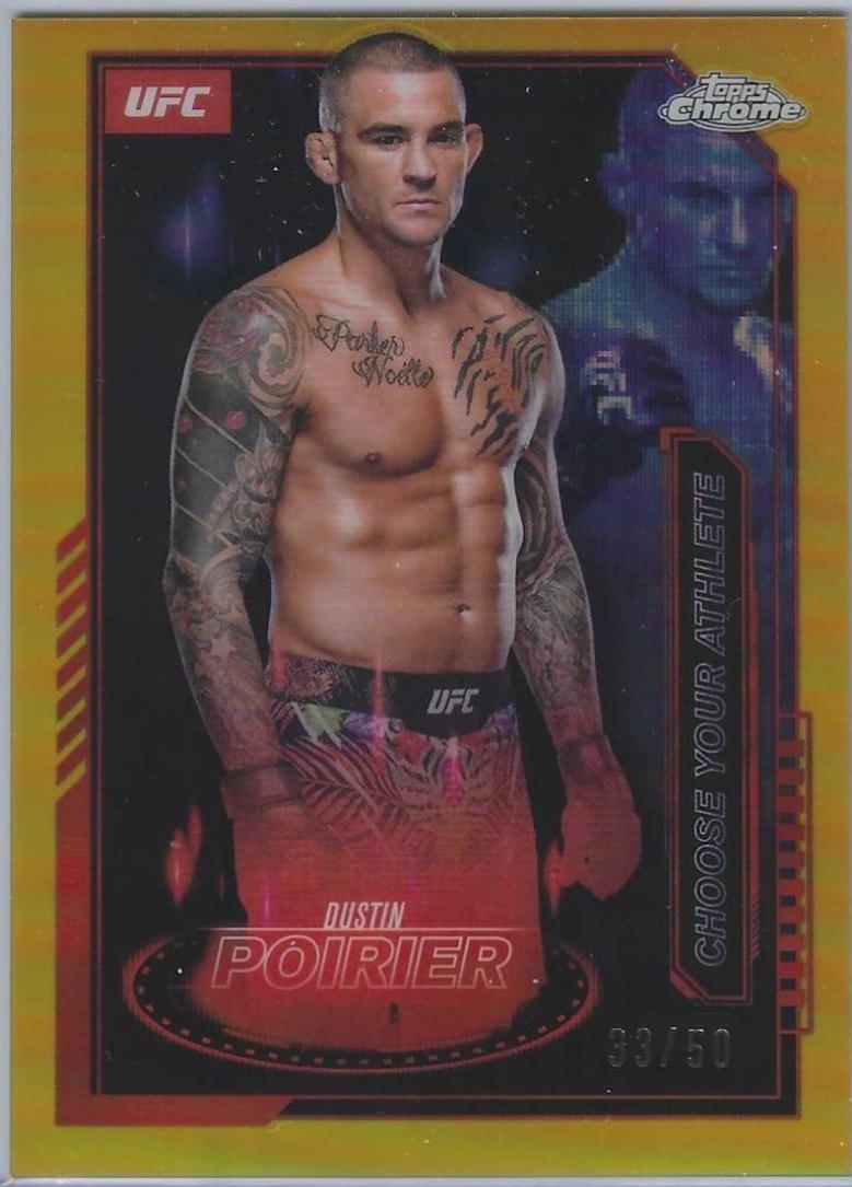 Dustin Poirier 2025 Topps Chrome UFC Mission Control #MCL-1 Gold Refractor