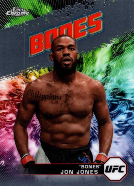 Jon Jones 2024 Topps Chrome UFC AKA #AKA-11 Black Refractor