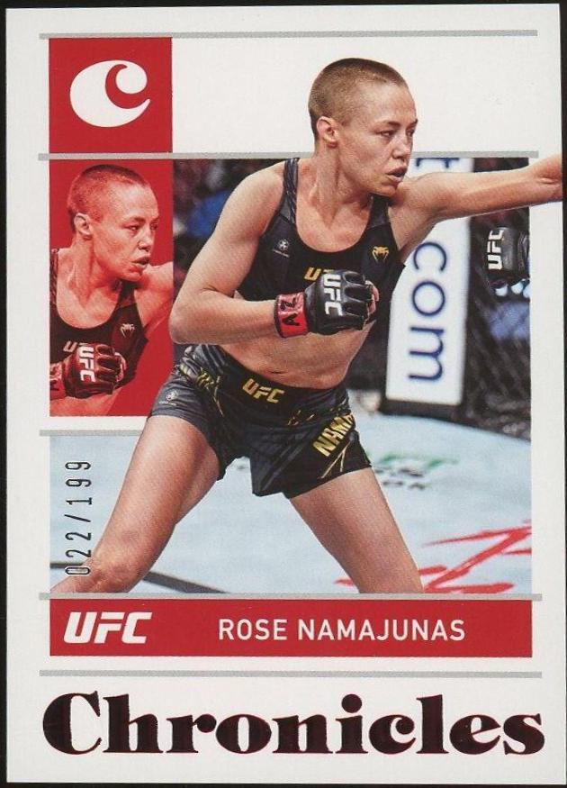 Rose Namajunas 2022 Panini Chronicles UFC Base Chronicles #60 Red