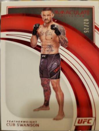 Cub Swanson 2022 Panini Immaculate UFC Base #89 Red