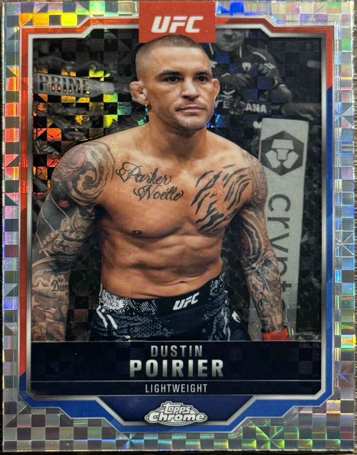 Dustin Poirier 2025 Topps Chrome UFC Base #7 X-Fractor