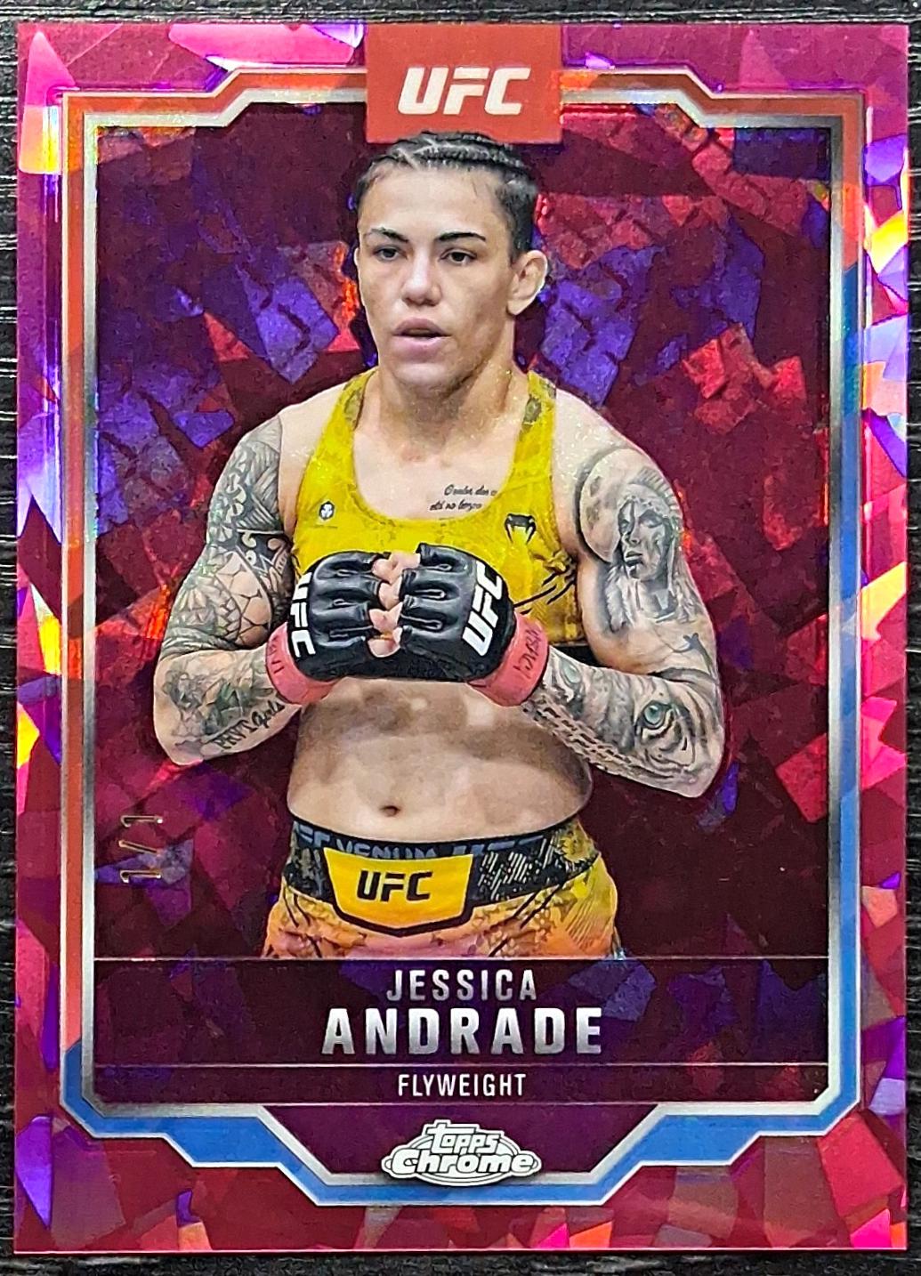 Jessica Andrade 2025 Topps Chrome UFC Base #119 Superfractor