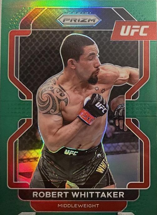 Robert Whittaker 2022 Panini Prizm UFC Base #132 Green
