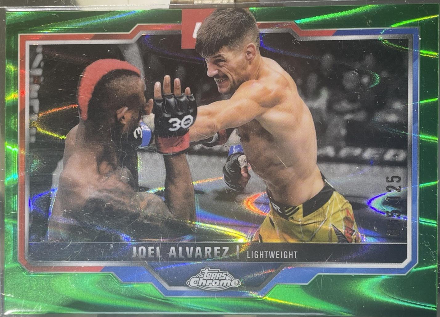 Joel Alvarez 2025 Topps Chrome UFC Base #65 Green Wave