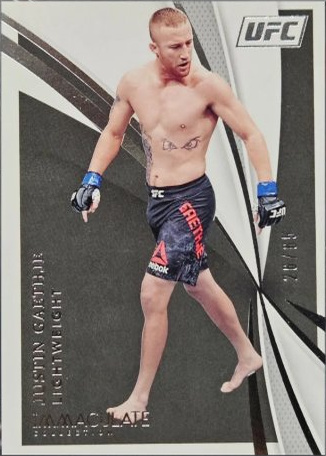 Justin Gaethje 2021 Panini Immaculate UFC Base #73 Platinum