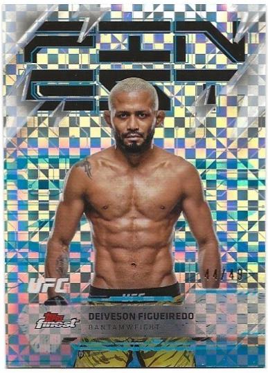 Deiveson Figueiredo 2025 Topps Finest UFC Base Rare #207 Blue Checkerboard Refractor
