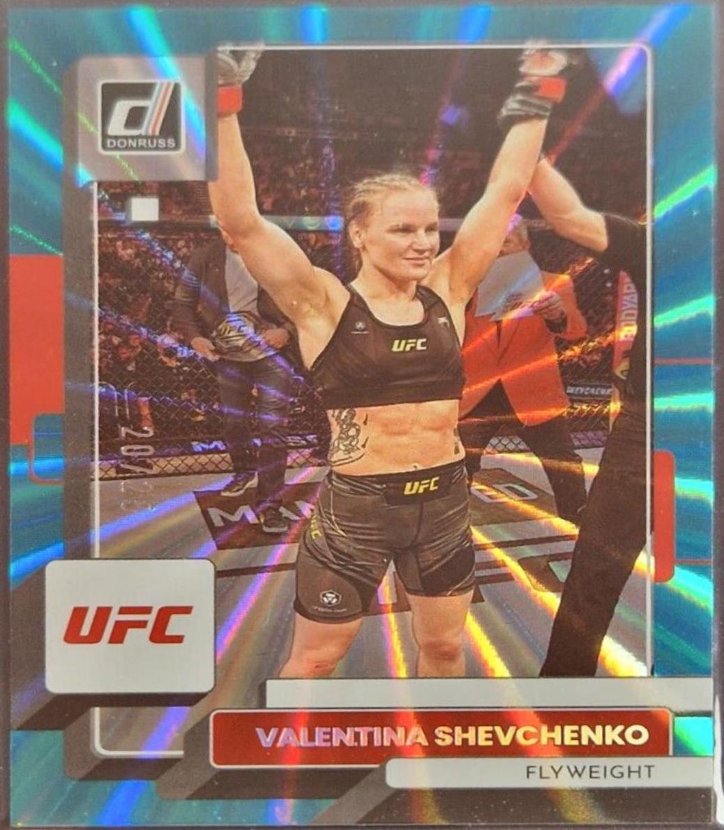Valentina Shevchenko 2023 Panini Donruss UFC Base #71 Teal Laser