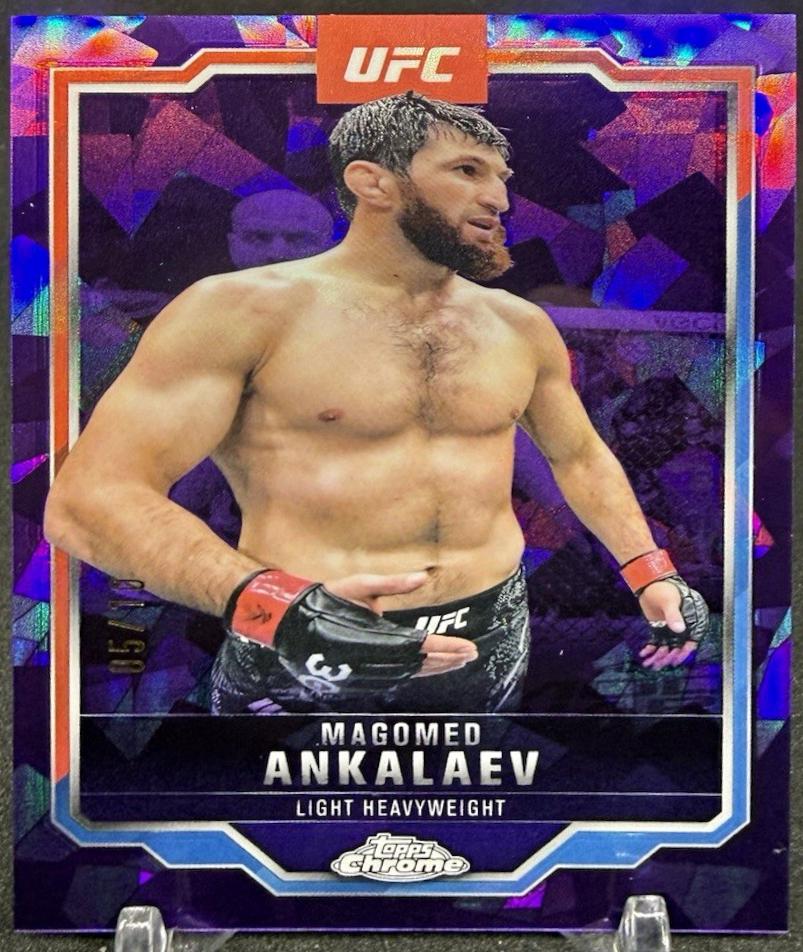 Magomed Ankalaev 2025 Topps Chrome Sapphire UFC Base Sapphire #21 Red Sapphire