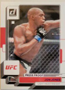 Jon Jones 2023 Panini Donruss UFC Base #44 Press Proof Purple