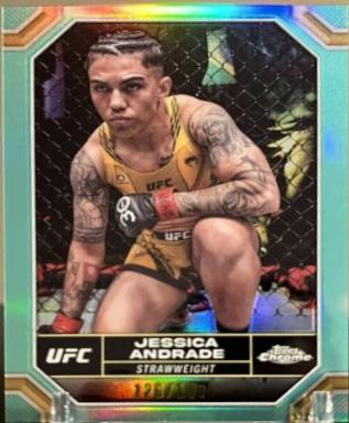 Jessica Andrade 2024 Topps Chrome UFC Base #94 Aqua Refractor