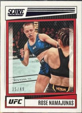 Rose Namajunas 2022 Panini Chronicles UFC Base Score #198 Green