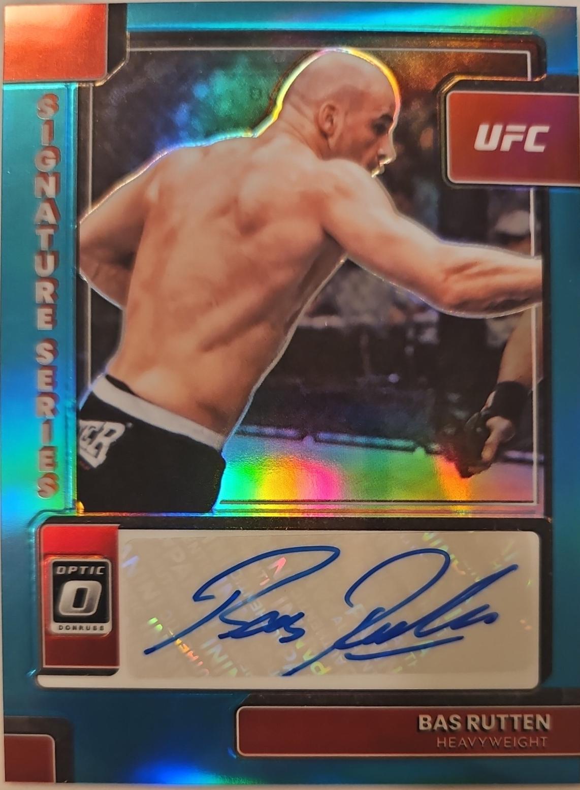 Bas Rutten 2023 Panini Donruss Optic UFC Signature Series #39 Teal