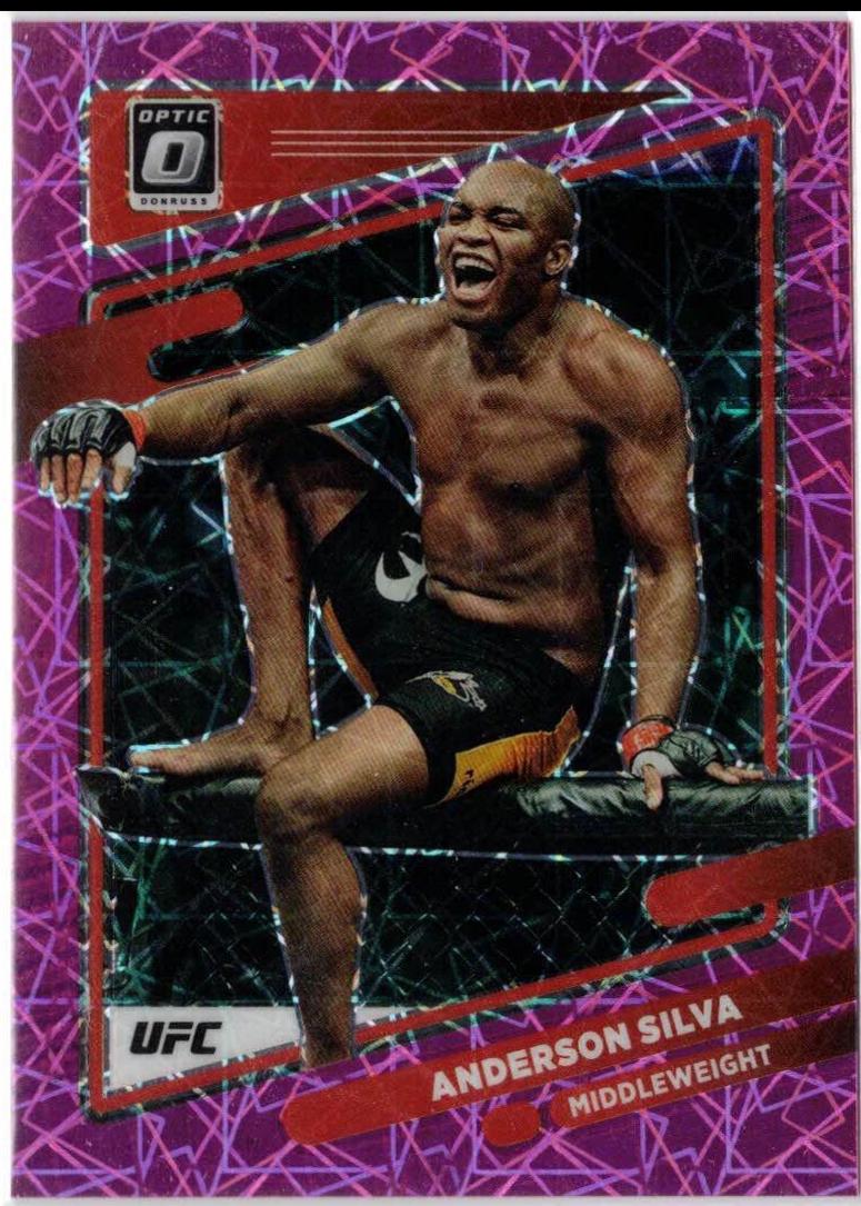 Anderson Silva 2022 Panini Donruss Optic UFC Base #27 Pink Velocity