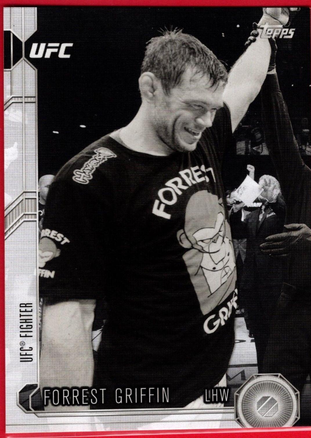 Forrest Griffin 2015 Topps UFC Chronicles Base #18 Black and White