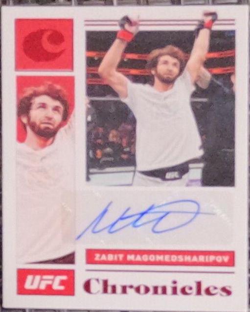 Zabit Magomedsharipov 2021 Panini Chronicles UFC Chronicles Signatures #10 Red