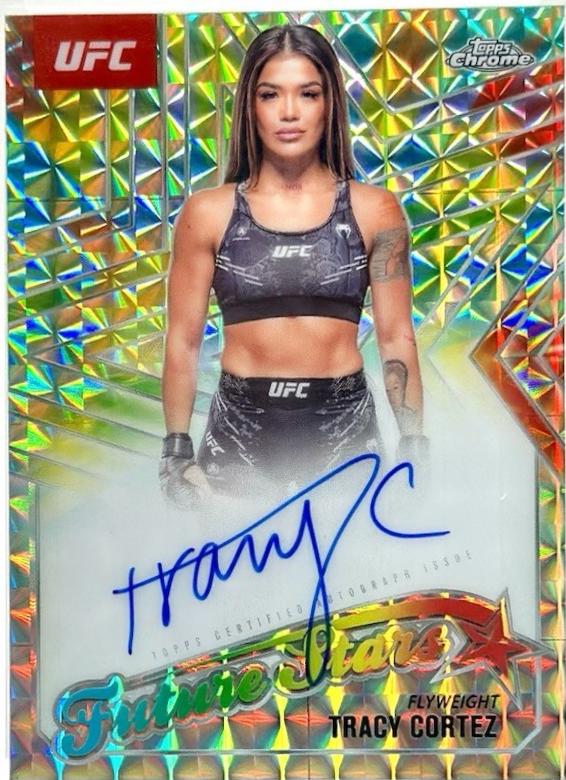 Tracy Cortez 2025 Topps Chrome UFC Future Stars Autographs #FSA-TC Geometric Aqua Refractor