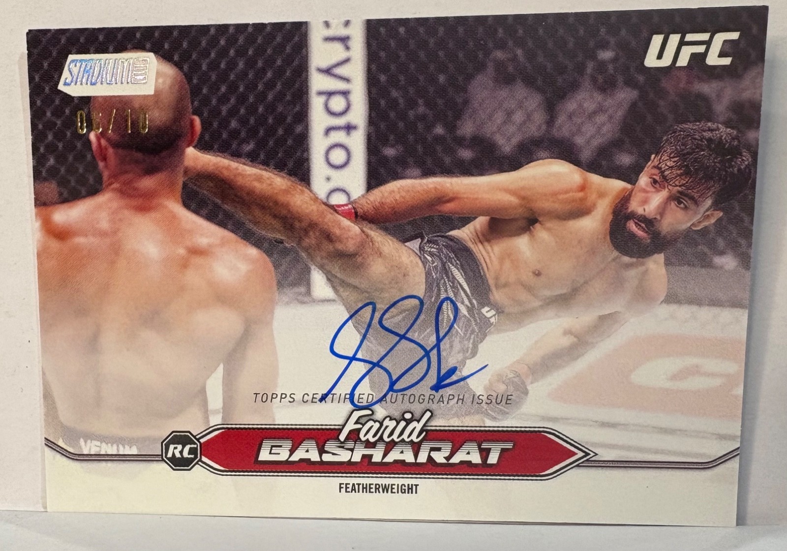 Farid Basharat 2025 Topps Stadium Club UFC Base Autographs #BCA-FBT Rainbow