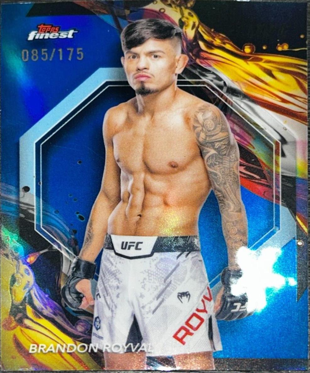 Brandon Royval 2024 Topps Finest UFC Base Uncommon #161 Blue Refractor