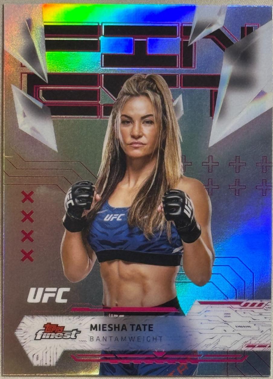 Miesha Tate 2025 Topps Finest UFC Base Uncommon #165 Refractor