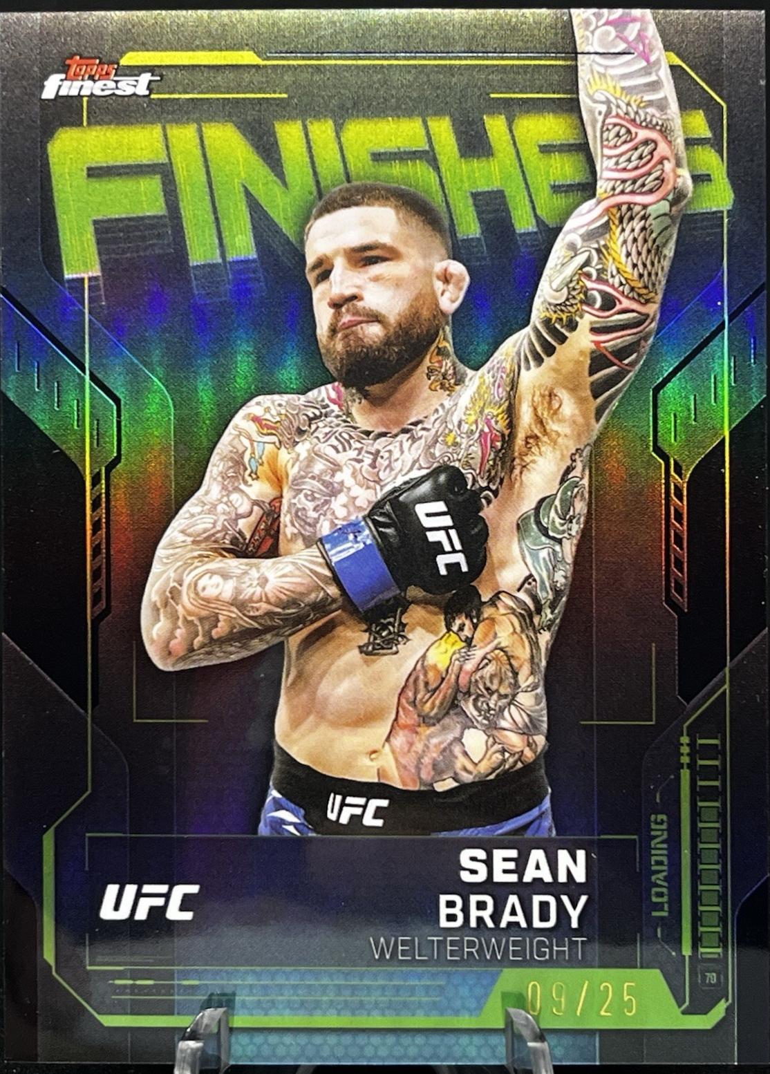 Sean Brady 2025 Topps Finest UFC Finishers #FN-24 Black Refractor