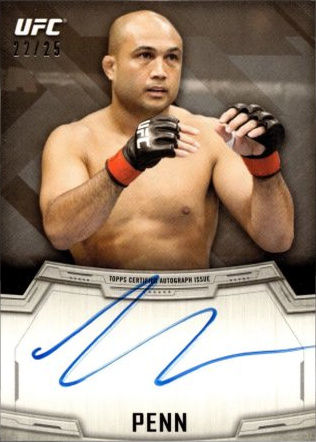 BJ Penn 2014 Topps UFC Knockout Autographs #KA-BJP Mat Stock