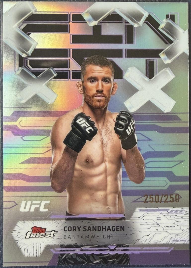 Cory Sandhagen 2025 Topps Finest UFC Base Common #31 Purple Refractor