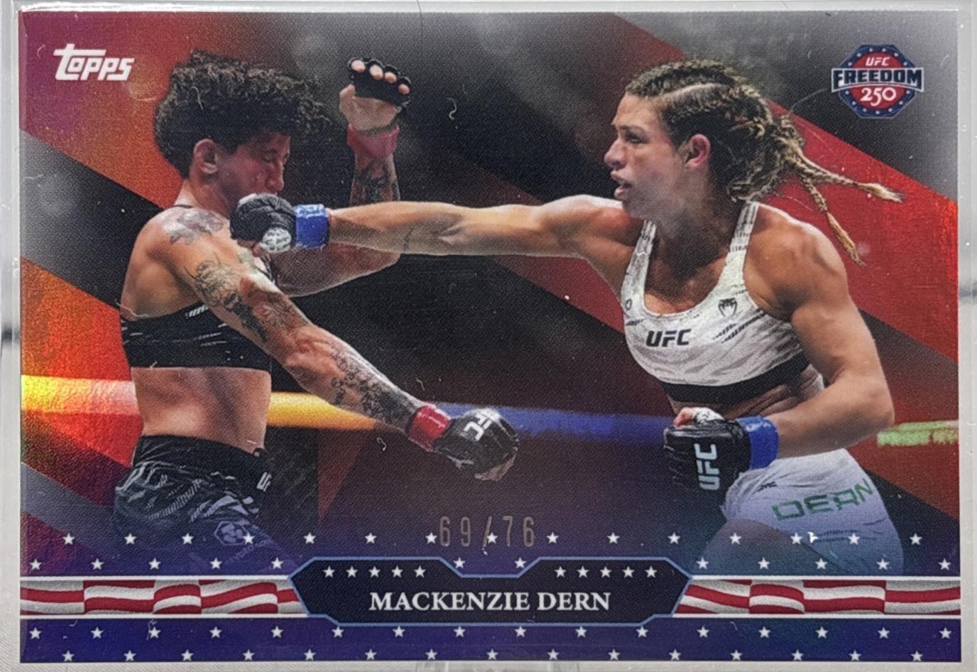 Mackenzie Dern 2026 Topps UFC Freedom 250 Base #27 Red White Blue