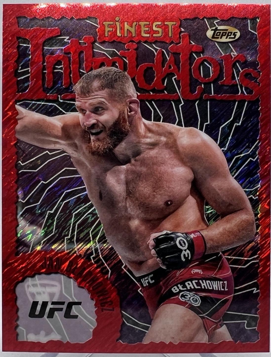 Jan Błachowicz 2024 Topps Finest UFC Intimidators #INT-6 Red Shimmer Refractor